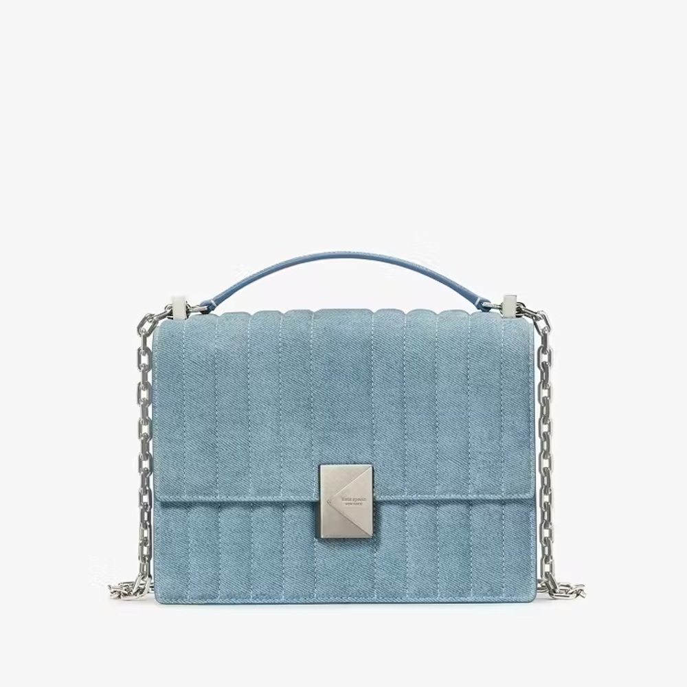 Kate Spade Deco Denim Quilt Chain Shoulder Bag